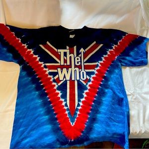 Vintage The Who Long Live Rock tie dye t-shirt Liquid Blue sz xl.  Made in USA